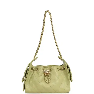 Chanel Chanel Mini 25 Hobo Bag Green Caviar Gold Hardware | Thumbnail 7 Chanel Chanel Mini 25 Hobo Bag Green Caviar Gold Hardware | Thumbnail 7