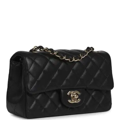 Chanel Chanel Mini Classic Rectangular Flap Bag Black Lambskin Light Gold Hardware | Thumbnail 2 Chanel Chanel Mini Classic Rectangular Flap Bag Black Lambskin Light Gold Hardware | Thumbnail 2