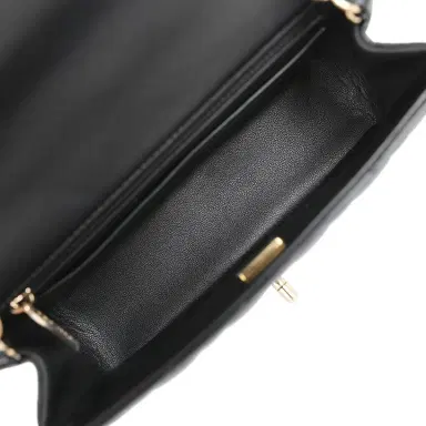 Chanel Chanel Mini Classic Rectangular Flap Bag Black Lambskin Light Gold Hardware | Thumbnail 10 Chanel Chanel Mini Classic Rectangular Flap Bag Black Lambskin Light Gold Hardware | Thumbnail 10