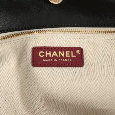 Chanel Chanel Small CC Cabas Hobo Bag Black Calfskin Gold Hardware | Thumbnail 9 Chanel Chanel Small CC Cabas Hobo Bag Black Calfskin Gold Hardware | Thumbnail 9