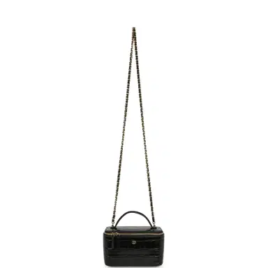 Chanel Chanel Small Top Handle Vanity Case Black Croc Embossed Calfskin Gold Hardware | Thumbnail 7 Chanel Chanel Small Top Handle Vanity Case Black Croc Embossed Calfskin Gold Hardware | Thumbnail 7