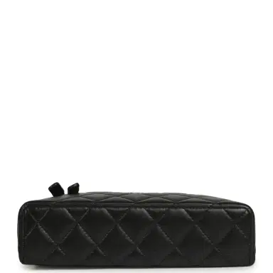 Chanel Chanel Top Handle Long Vanity Case with Chain Black Lambskin Light Gold Hardware | Thumbnail 6 Chanel Chanel Top Handle Long Vanity Case with Chain Black Lambskin Light Gold Hardware | Thumbnail 6