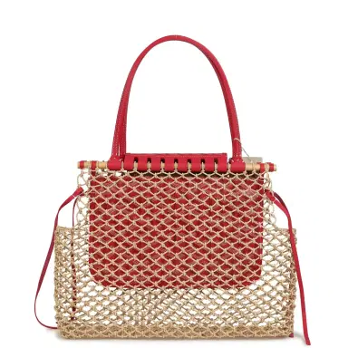 goyard Goyard Goyardine Canvas Fuchsia Aligre Bag Raffia Net Palladium Hardware | Thumbnail 4