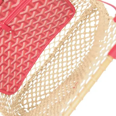 goyard Goyard Goyardine Canvas Fuchsia Aligre Bag Raffia Net Palladium Hardware | Thumbnail 7