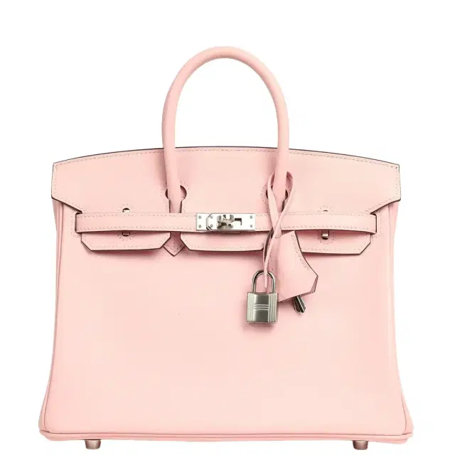 Hermes Birkin 25 Rose Sakura Swift Palladium Hardware