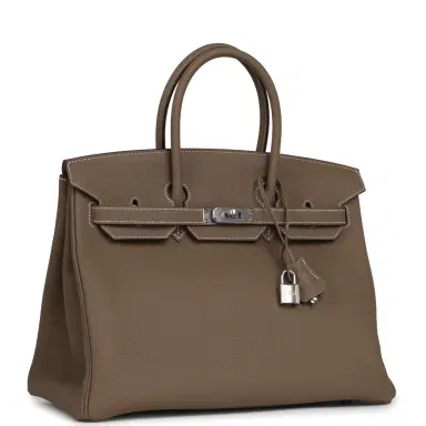 HERMÈS Hermes Birkin 35 Etoupe Togo Palladium Hardware | Thumbnail 2