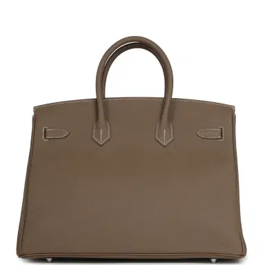 HERMÈS Hermes Birkin 35 Etoupe Togo Palladium Hardware | Thumbnail 4