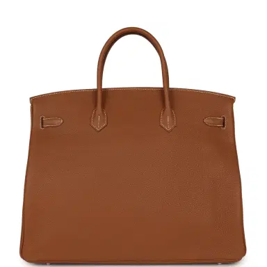 HERMÈS Hermes Birkin 40 Gold Togo Palladium Hardware | Thumbnail 4 HERMÈS Hermes Birkin 40 Gold Togo Palladium Hardware | Thumbnail 4