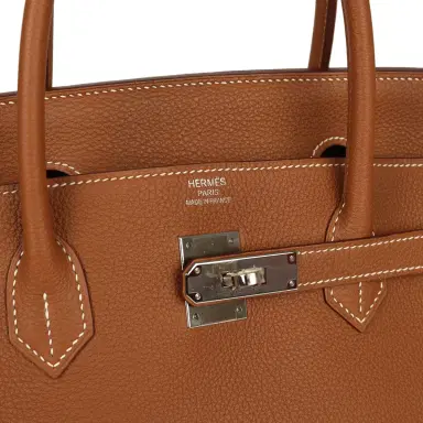 HERMÈS Hermes Birkin 40 Gold Togo Palladium Hardware | Thumbnail 7 HERMÈS Hermes Birkin 40 Gold Togo Palladium Hardware | Thumbnail 7