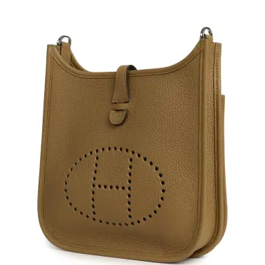 HERMÈS Hermes Evelyne 23 Dune Clemence Palladium Hardware | Thumbnail 5 HERMÈS Hermes Evelyne 23 Dune Clemence Palladium Hardware | Thumbnail 5