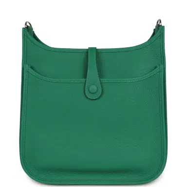 HERMÈS Hermes Evelyne III PM Vert Vertigo Clemence Palladium Hardware | Thumbnail 4