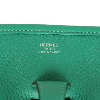 HERMÈS Hermes Evelyne III PM Vert Vertigo Clemence Palladium Hardware | Thumbnail 7