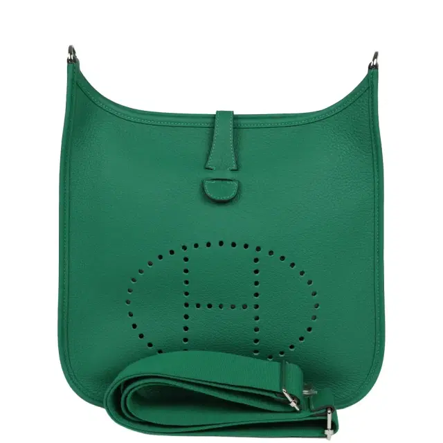 Hermes Evelyne III PM Vert Vertigo Clemence Palladium Hardware Hermes Evelyne III PM Vert Vertigo Clemence Palladium Hardware
