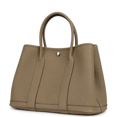 HERMÈS Hermes Garden Party 30 Beige Marfa Negonda Palladium Hardware | Thumbnail 5