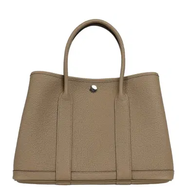 HERMÈS Hermes Garden Party 30 Beige Marfa Negonda Palladium Hardware | Thumbnail 1