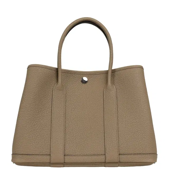 Hermes Garden Party 30 Beige Marfa Negonda Palladium Hardware