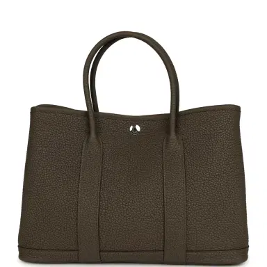 HERMÈS Hermes Garden Party 30 Vert Loden Negonda Palladium Hardware | Thumbnail 4 HERMÈS Hermes Garden Party 30 Vert Loden Negonda Palladium Hardware | Thumbnail 4