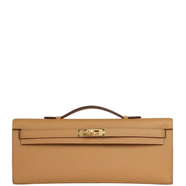 HERMÈS Hermes Kelly Cut Biscuit Epsom Gold Hardware