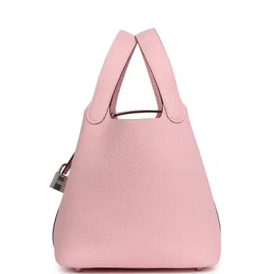 HERMÈS Hermes Picotin Lock 18 Rose Sakura Clemence Palladium Hardware | Thumbnail 3