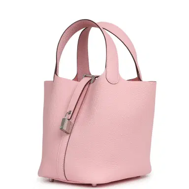HERMÈS Hermes Picotin Lock 18 Rose Sakura Clemence Palladium Hardware | Thumbnail 5
