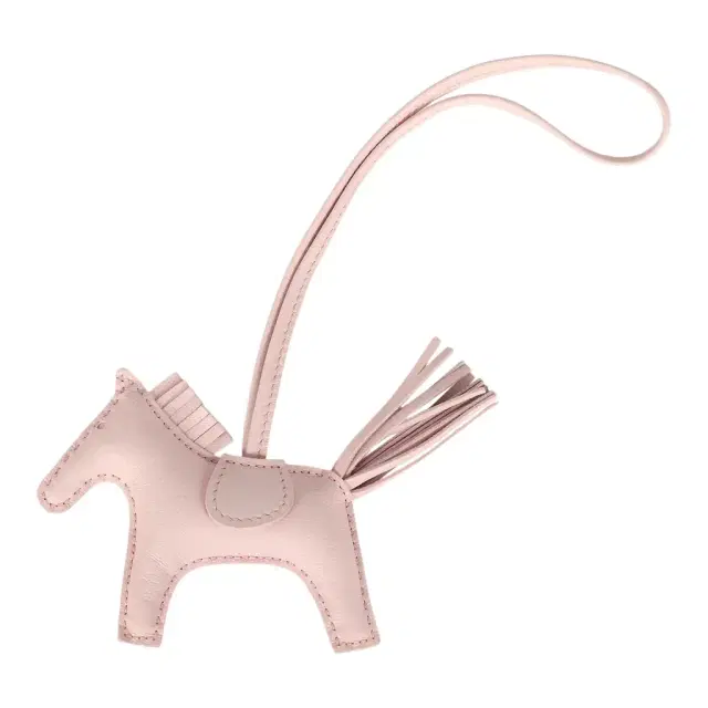 HERMÈS Hermes Rodeo Bag Charm PM Rose Darling Milo Lambskin