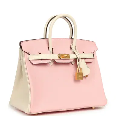 HERMÈS Hermes Special Order (HSS) Birkin 25 Rose Sakura, Nata Chevre Mysore Brushed Gold Hardware | Thumbnail 2