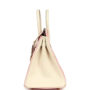HERMÈS Hermes Special Order (HSS) Birkin 25 Rose Sakura, Nata Chevre Mysore Brushed Gold Hardware | Thumbnail 3