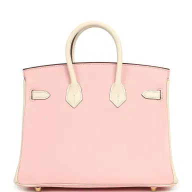 HERMÈS Hermes Special Order (HSS) Birkin 25 Rose Sakura, Nata Chevre Mysore Brushed Gold Hardware | Thumbnail 4