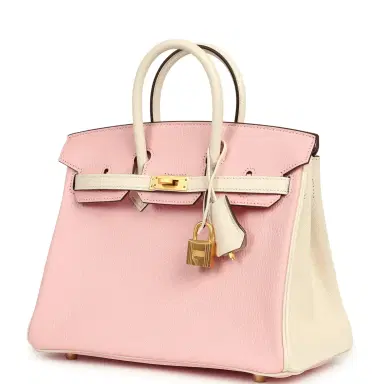 HERMÈS Hermes Special Order (HSS) Birkin 25 Rose Sakura, Nata Chevre Mysore Brushed Gold Hardware | Thumbnail 5