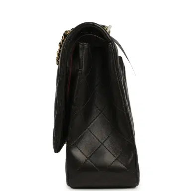 Chanel Pre-owned Chanel Maxi Classic Double Flap Bag Black Lambskin Gold Hardware | Thumbnail 3 Chanel Pre-owned Chanel Maxi Classic Double Flap Bag Black Lambskin Gold Hardware | Thumbnail 3