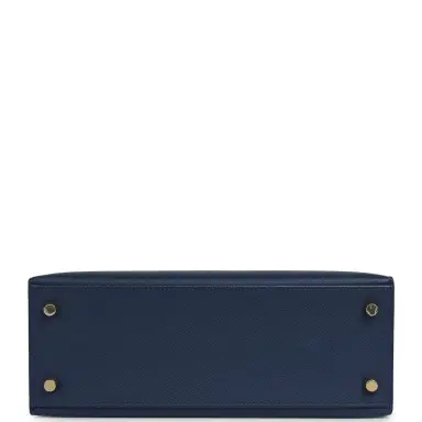 HERMÈS Pre-owned Hermes Kelly Sellier 25 Bleu Navy Epsom Gold Hardware | Thumbnail 6