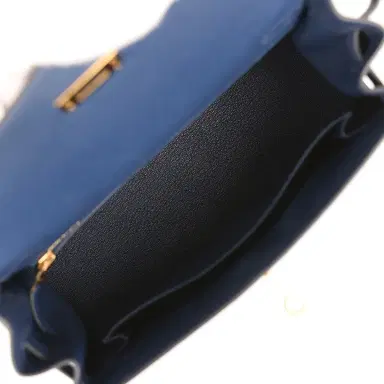 HERMÈS Pre-owned Hermes Kelly Sellier 25 Bleu Navy Epsom Gold Hardware | Thumbnail 9