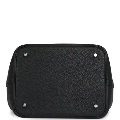 HERMÈS Pre-owned Hermes Picotin Lock 22 Black Clemence Palladium Hardware | Thumbnail 6 HERMÈS Pre-owned Hermes Picotin Lock 22 Black Clemence Palladium Hardware | Thumbnail 6