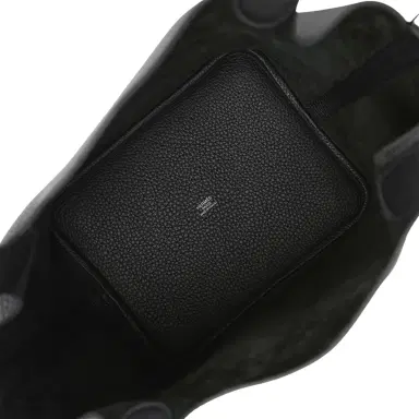 HERMÈS Pre-owned Hermes Picotin Lock 22 Black Clemence Palladium Hardware | Thumbnail 8 HERMÈS Pre-owned Hermes Picotin Lock 22 Black Clemence Palladium Hardware | Thumbnail 8