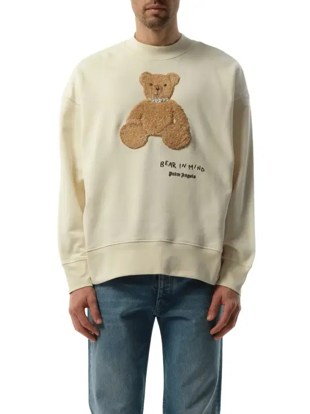Palm Angels Bear in Mind Sweatshirt Off White/brown White