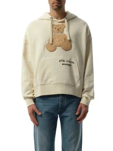 Palm Angels Bear in Mind Hoodie Off White/brown White | Thumbnail 1 Palm Angels Bear in Mind Hoodie Off White/brown White | Thumbnail 1