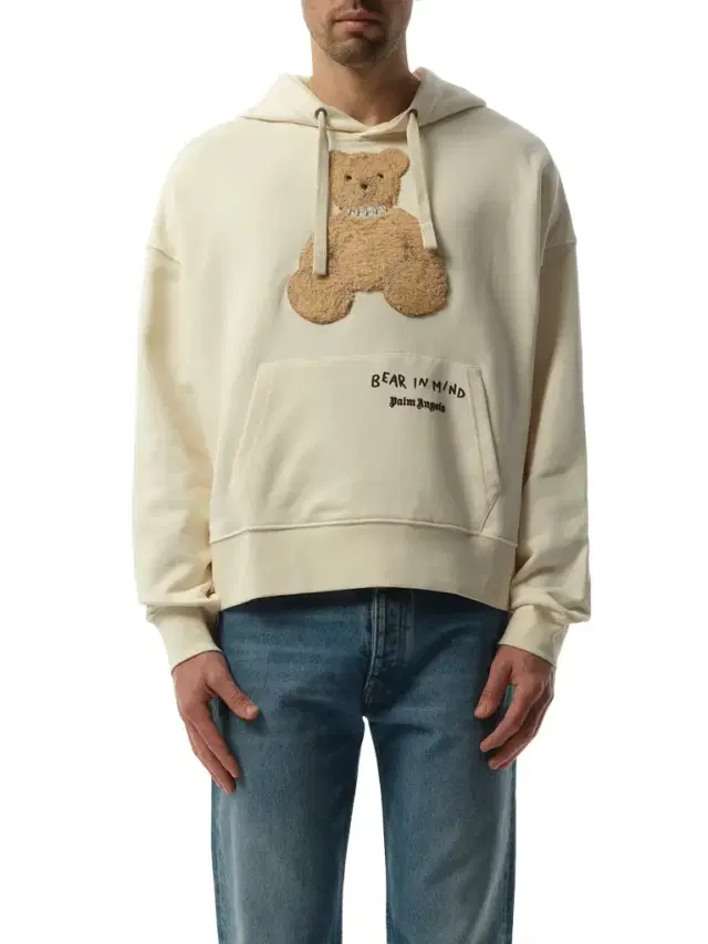 Palm Angels Bear in Mind Hoodie Off White/brown White