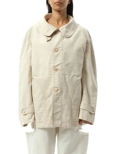 Maison Margiela Workers Moleskin Jacket in Nut Wash Brown | Thumbnail 1 Maison Margiela Workers Moleskin Jacket in Nut Wash Brown | Thumbnail 1