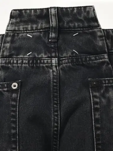 Maison Margiela Cut Out Waistband Relaxed Fit Denim Jeans | Thumbnail 2