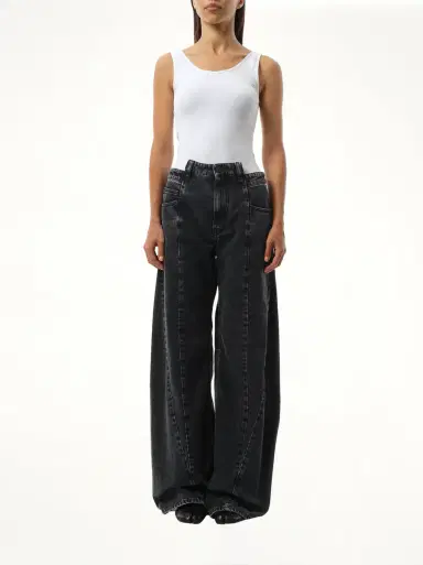 Maison Margiela Cut Out Waistband Relaxed Fit Denim Jeans | Thumbnail 4