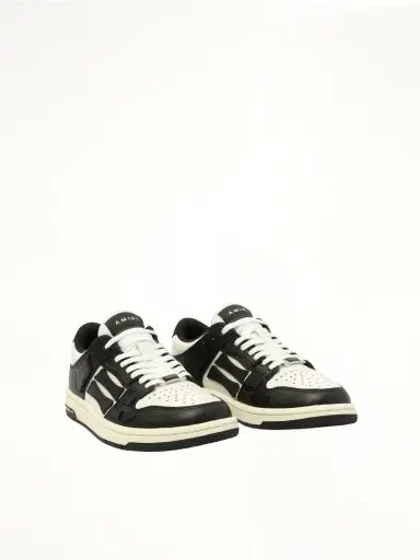 AMIRI Skeleton Top Low Sneaker in Black/white | Thumbnail 3