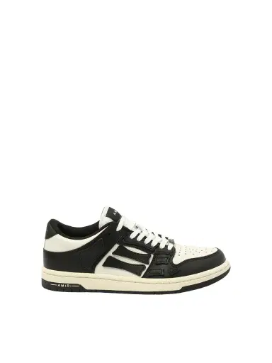 AMIRI Skeleton Top Low Sneaker in Black/white | Thumbnail 1