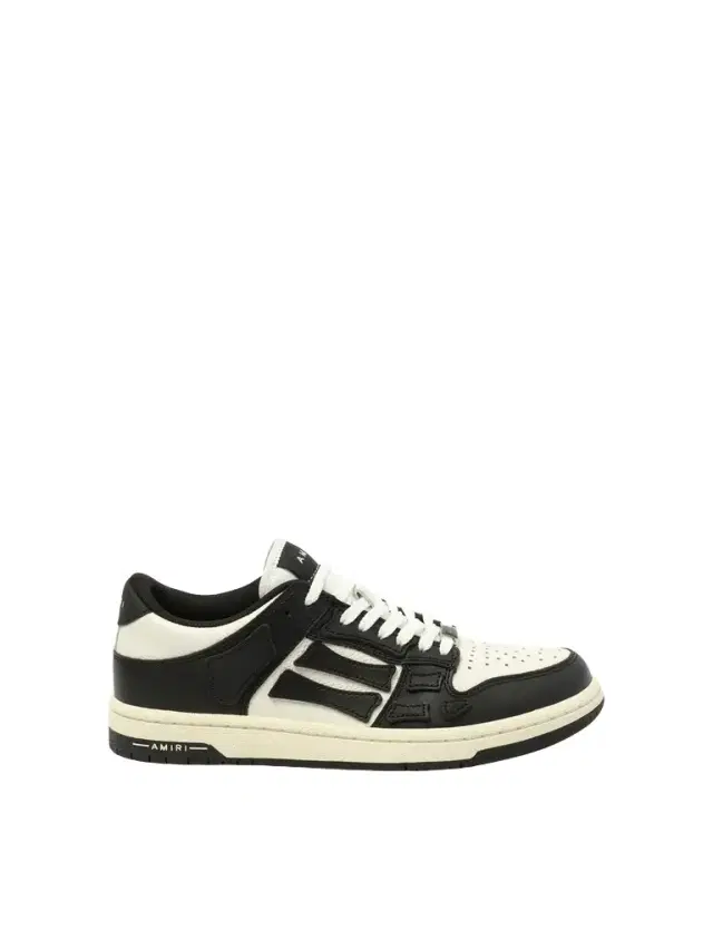 AMIRI Skeleton Top Low Sneaker in Black/white