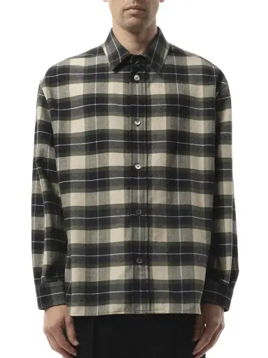 Loewe Check Overshirt in Green/multicolour Green | Thumbnail 1 Loewe Check Overshirt in Green/multicolour Green | Thumbnail 1