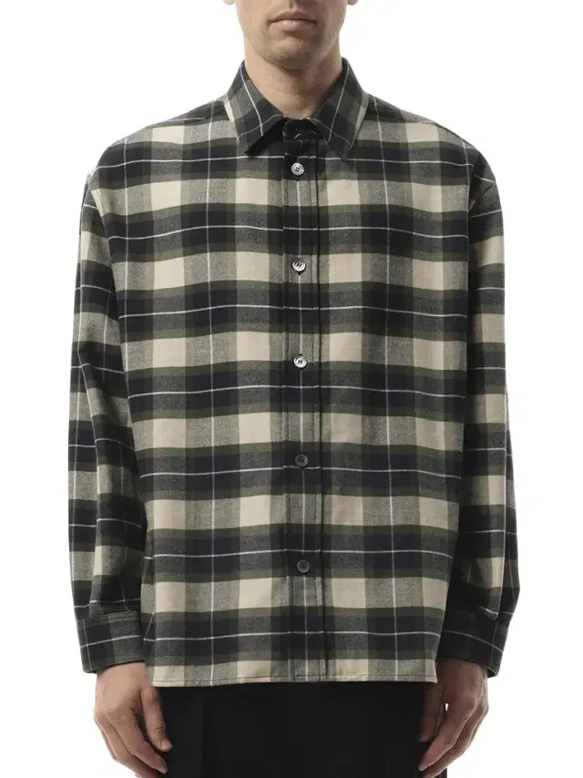 Loewe Check Overshirt in Green/multicolour Green