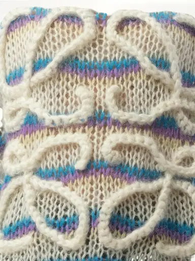 Loewe Relaxed Fit Anagram Sweater in White/multicolour White | Thumbnail 2 Loewe Relaxed Fit Anagram Sweater in White/multicolour White | Thumbnail 2