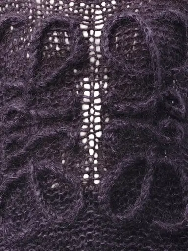 Loewe Relaxed Fit Anagram Sweater in Black/purple Purple | Thumbnail 2 Loewe Relaxed Fit Anagram Sweater in Black/purple Purple | Thumbnail 2