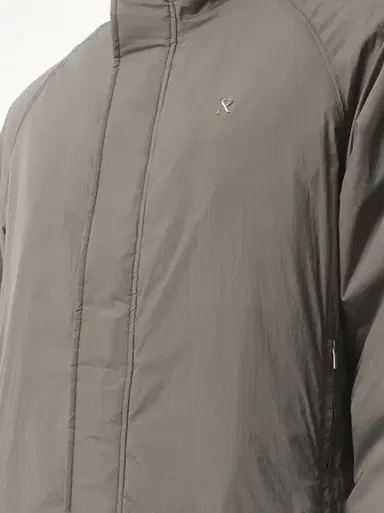 Represent Funnel Neck Jacket in Stone Grey | Thumbnail 2 Represent Funnel Neck Jacket in Stone Grey | Thumbnail 2