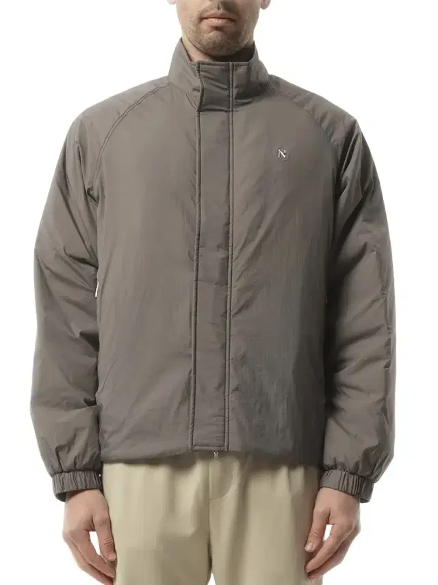 Represent Funnel Neck Jacket in Stone Grey