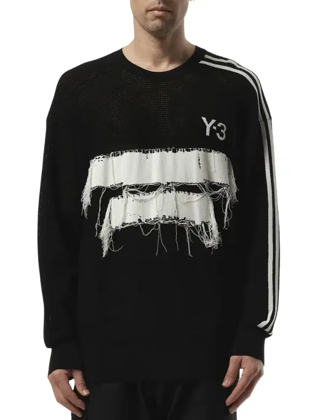 Y-3 Logo Frayed Sweatshirt